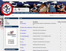 Tablet Screenshot of documents.usadance.org